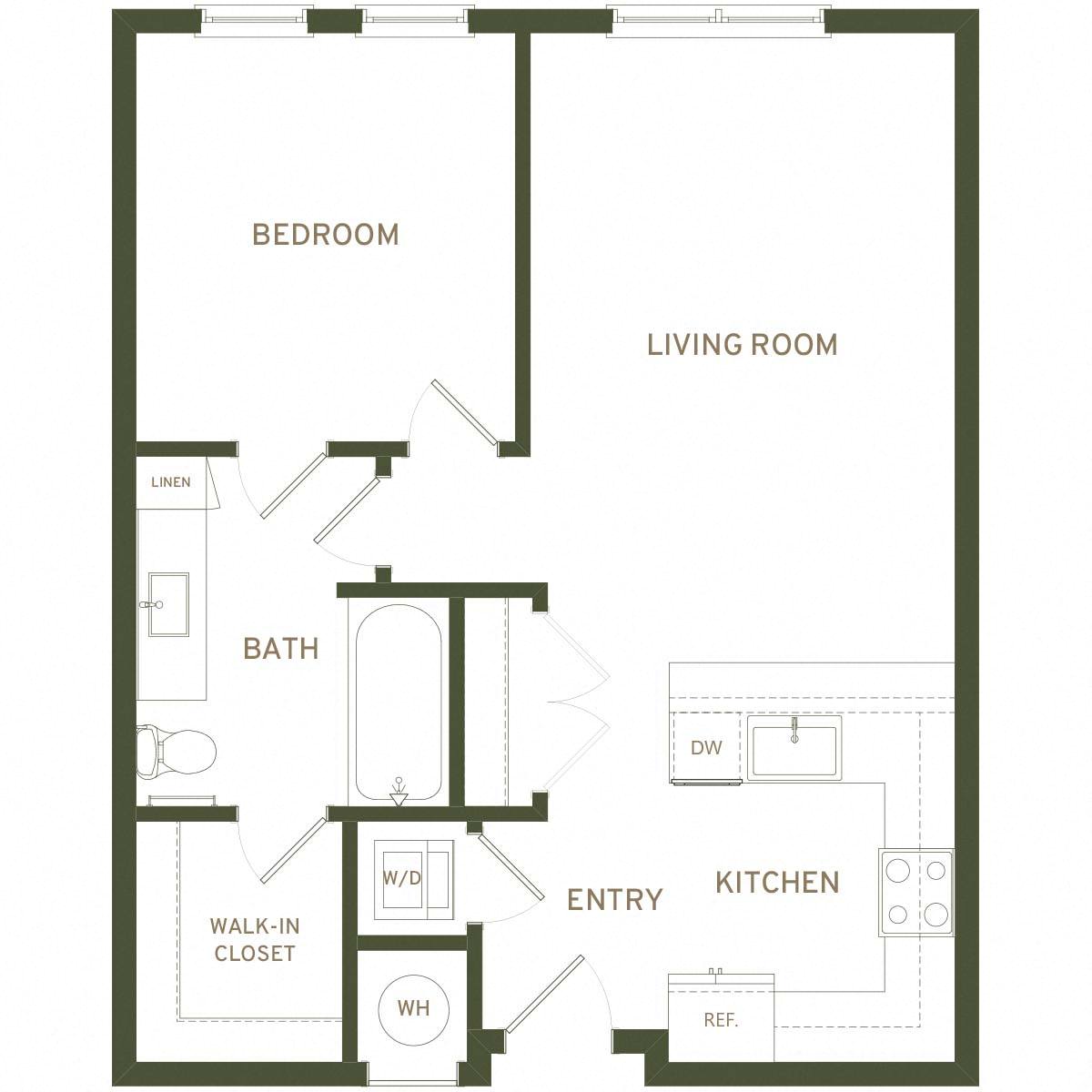 Floor plan layout diagram for A1